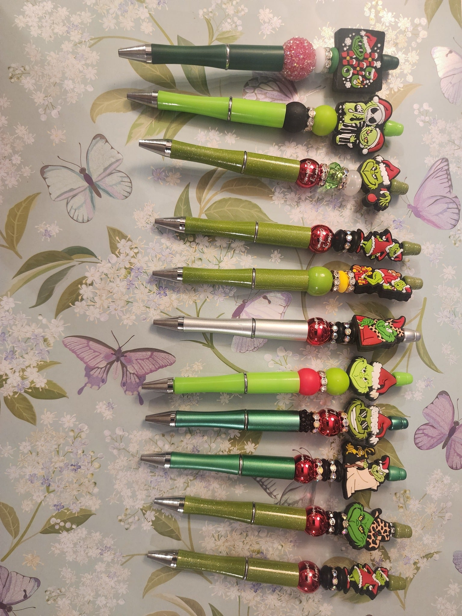 christmas beaded pens