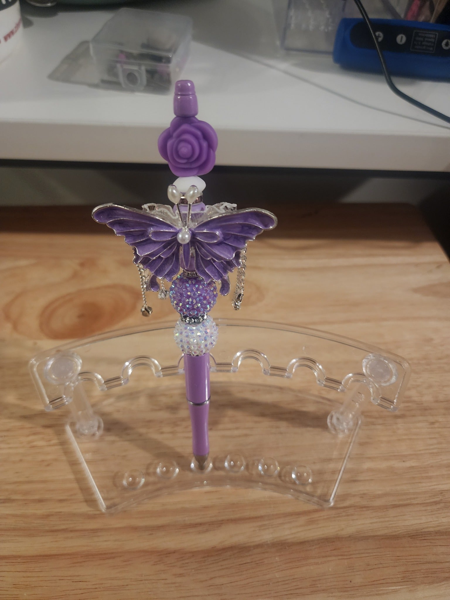 butterfly beaded pen