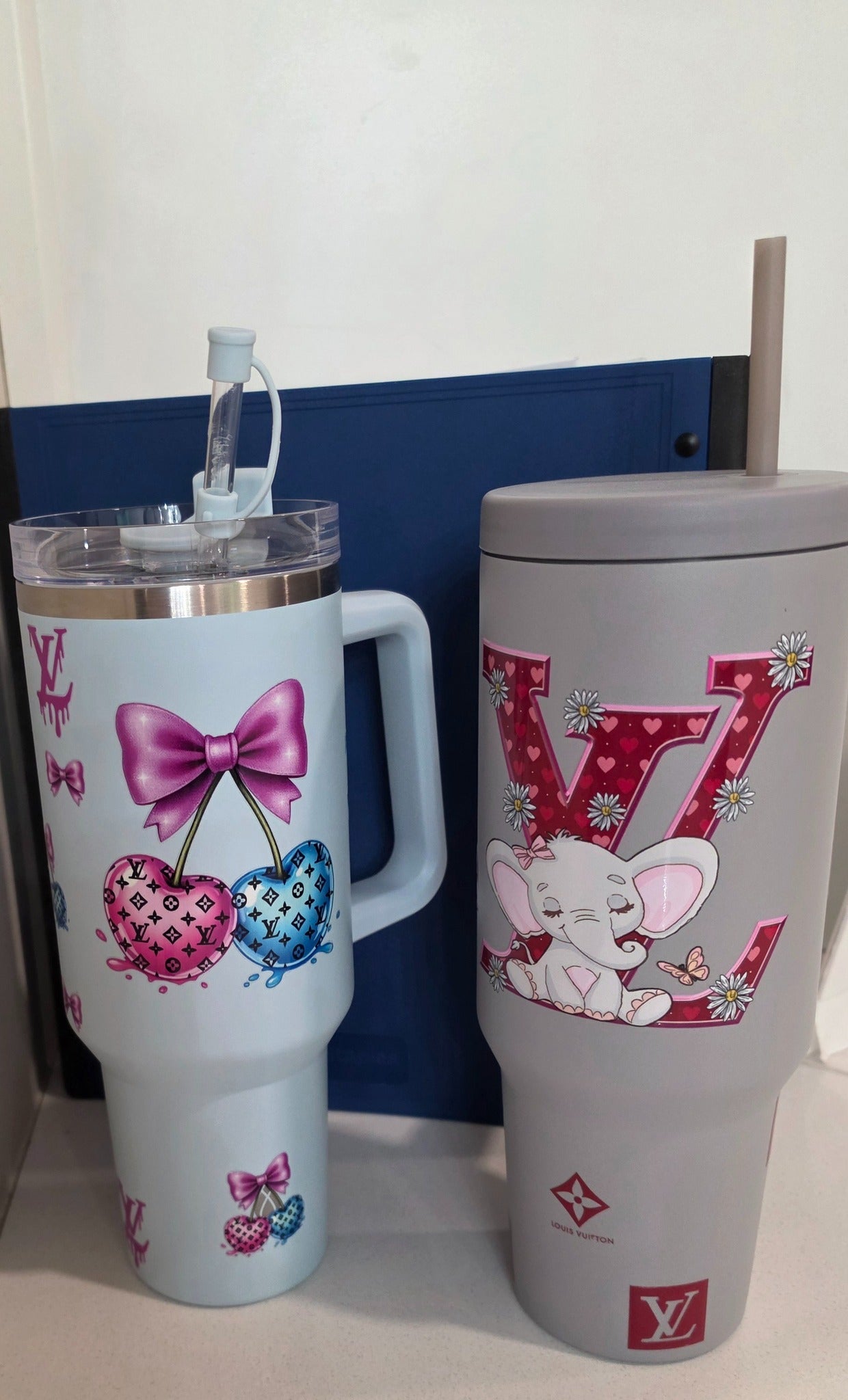 40oz Louis Vuitton-Inspired UV DTF Cup