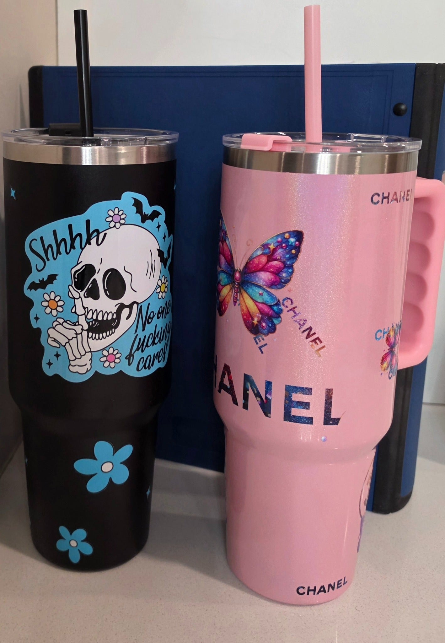 Chanel-Inspired Funny 40oz UV DTF Cup